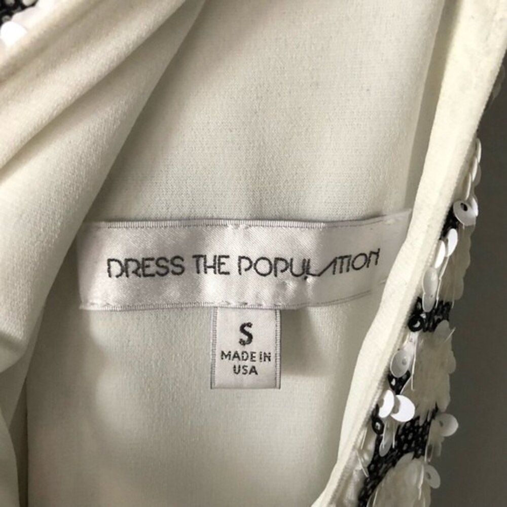 Dress The Population Beaded Sequins Dress Size Small - Picture 14 of 16